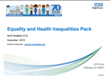 Equality and Health Inequalities Pack: NHS Sheffield CCG